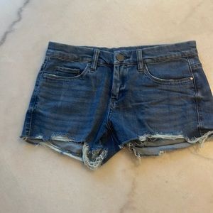 Blank NYC denim distressed short shorts. Sz. 26